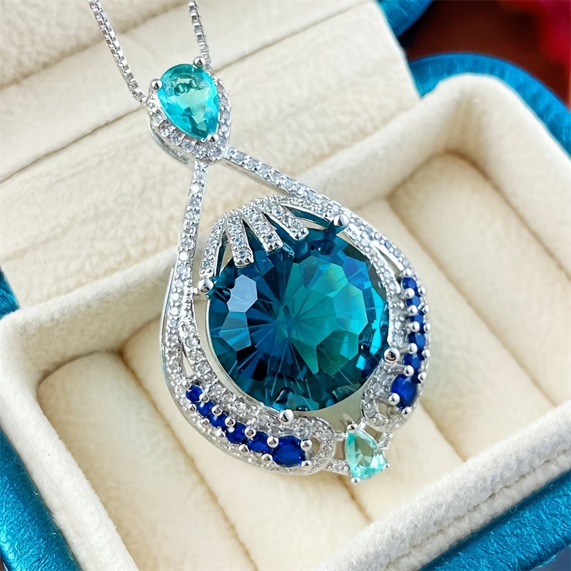 925 Silver Synthetic Zirconia Minimalistic Necklace